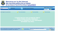 Desktop Screenshot of marches-publics.lecateau.fr